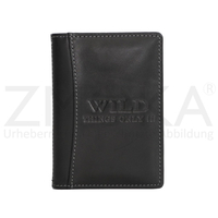 Wild Things Only - Leder Kartenmappe Brieftasche Ausweisshlle Schwarz