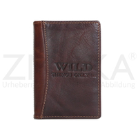 Wild Things Only - Leder Kartenmappe Brieftasche Ausweisshlle Braun