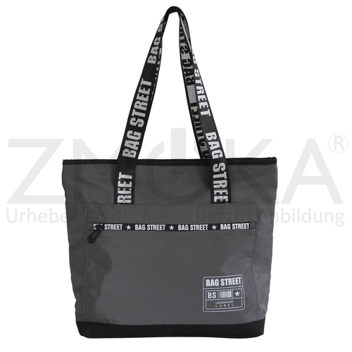 presented-by-ZMOKA-Bag-Street-leichter-Damen-Shopper-Schultertasche-Handtasche-Grau-ProduktID-BGS-DHAT-2147-1-GY-img_alt_1