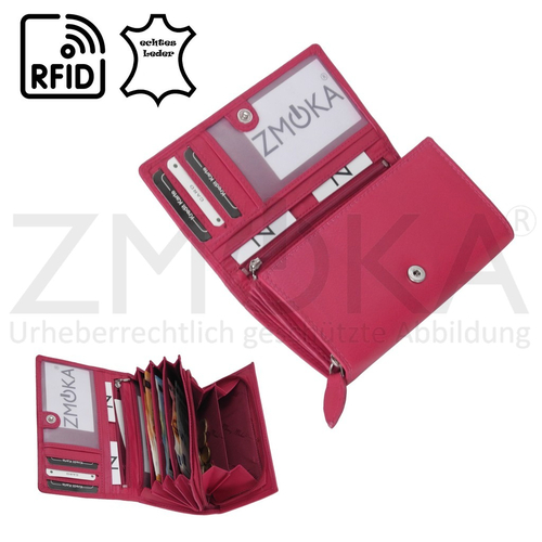 presented-by-ZMOKA-Money-Maker-Leder-Damen-Geldboerse-Portemonnaie-Geldbeutel-Pink-ProduktID-MOM-DGB-12132-B-PK-img_alt_4