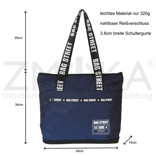 presented-by-ZMOKA-Bag-Street-leichter-Damen-Shopper-Schultertasche-Handtasche-Navy-ProduktID-BGS-DHAT-2147-1-NV-img_alt_2