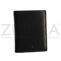 Branco - Leder Unisex Geldbörse Portemonnaie Brieftasche Geldbeutel - Schwarz