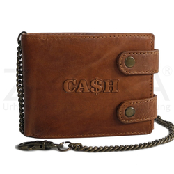 Cash - Leder Herren Biker Börse Geldbörse Brieftasche...