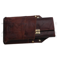 Branco - Leder Profi Kellnergeldbrse Taxibrse Kellnertasche - Braun / Holster