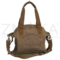 Jennifer Jones - Canvas Damen Handtasche Schultertasche Shopper Natur