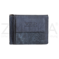 Wild Things Only - RFID safe Leder Dollarclip Geldbörse - Grau
