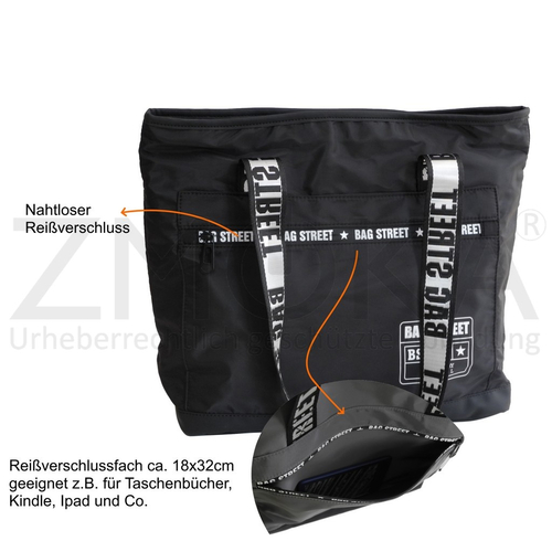 presented-by-ZMOKA-Bag-Street-leichter-Damen-Shopper-Schultertasche-Handtasche-Schwarz-ProduktID-BGS-DHAT-2147-1-BK-img_alt_3