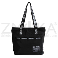 Bag Street - leichter Damen Shopper Schultertasche Handtasche - Schwarz