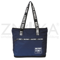 Bag Street - leichter Damen Shopper Schultertasche Handtasche - Navy