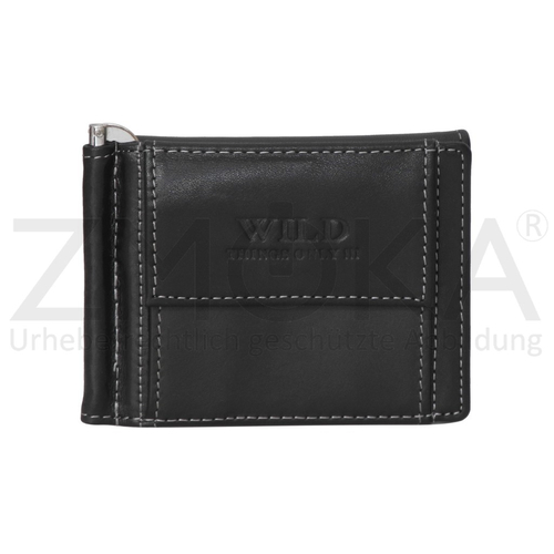 presented-by-ZMOKA-Wild-Things-Only-RFID-safe-Leder-Geldklammer-Geldboerse-Schwarz-ProduktID-WTO-HGB-5516N-BK-img_alt_1