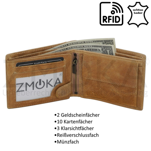 presented-by-ZMOKA-Wild-Things-Only-Leder-Herren-Geldboerse-Portemonnaie-Geldbeutel-Natur-ProduktID-WTO-HGB-5501N-NA-img_alt_3