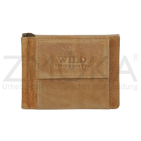 Wild Things Only - RFID safe Leder Geldklammer Geldbrse - Natur
