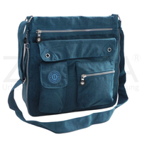 Bag Street - Damen Herren Messengerbag Stofftasche Umhängetasche - Blau