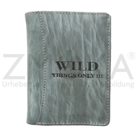 Wild Things Only - Leder Geldbörse Portemonnaie Geldbeutel - Blau Rustikal Style